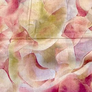 Cotton blend watercolor floral print cotton blend fabric of 4 Yards 40”Width